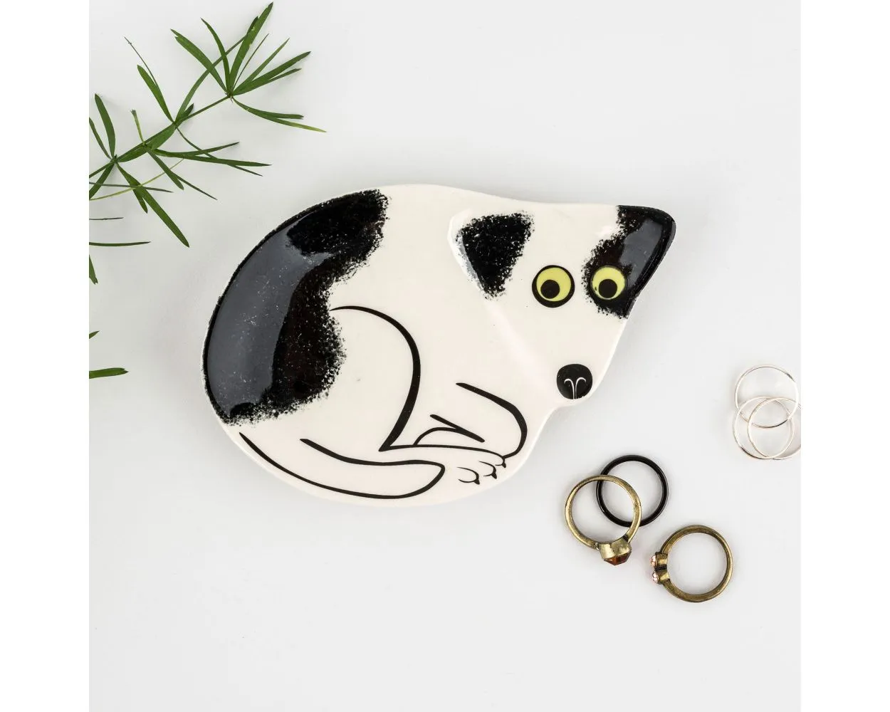Hannah Turner Trinket Dish Dog Black