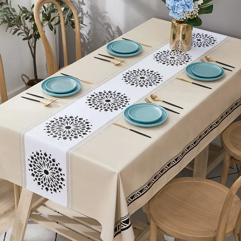 Holiday Night Restaurant PVC Waterproof Tablecloth Oil-Proof