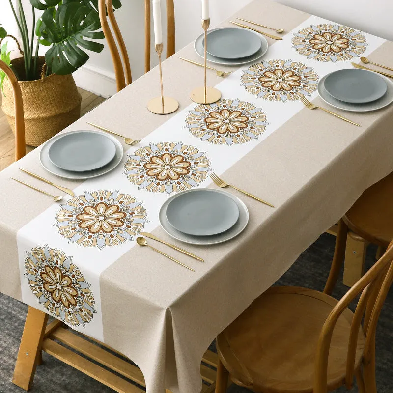Holiday Night Restaurant PVC Waterproof Tablecloth Oil-Proof