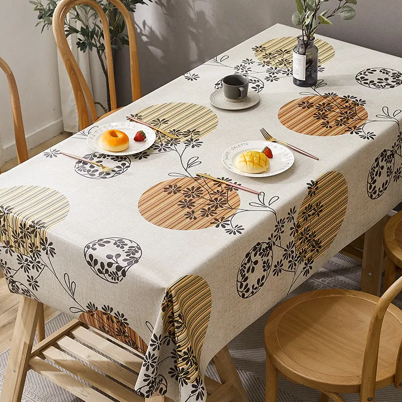 Holiday Night Restaurant PVC Waterproof Tablecloth Oil-Proof