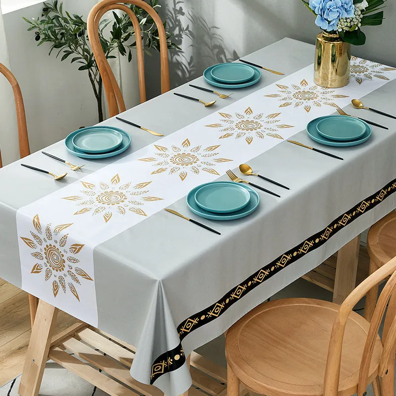 Holiday Night Restaurant PVC Waterproof Tablecloth Oil-Proof