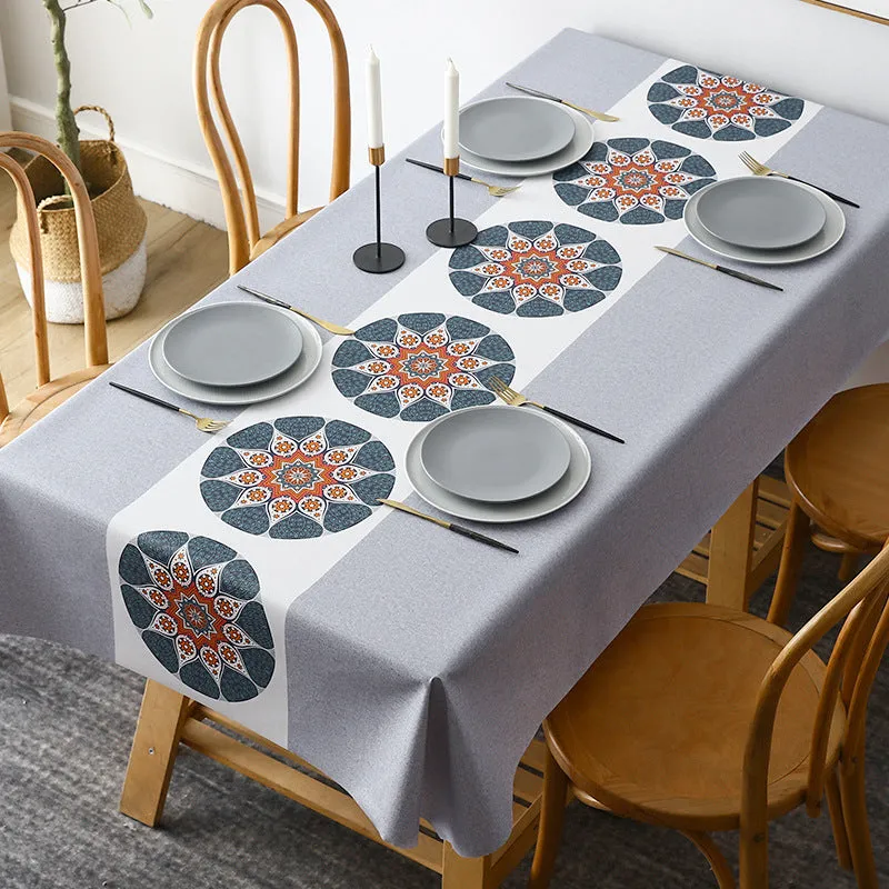 Holiday Night Restaurant PVC Waterproof Tablecloth Oil-Proof