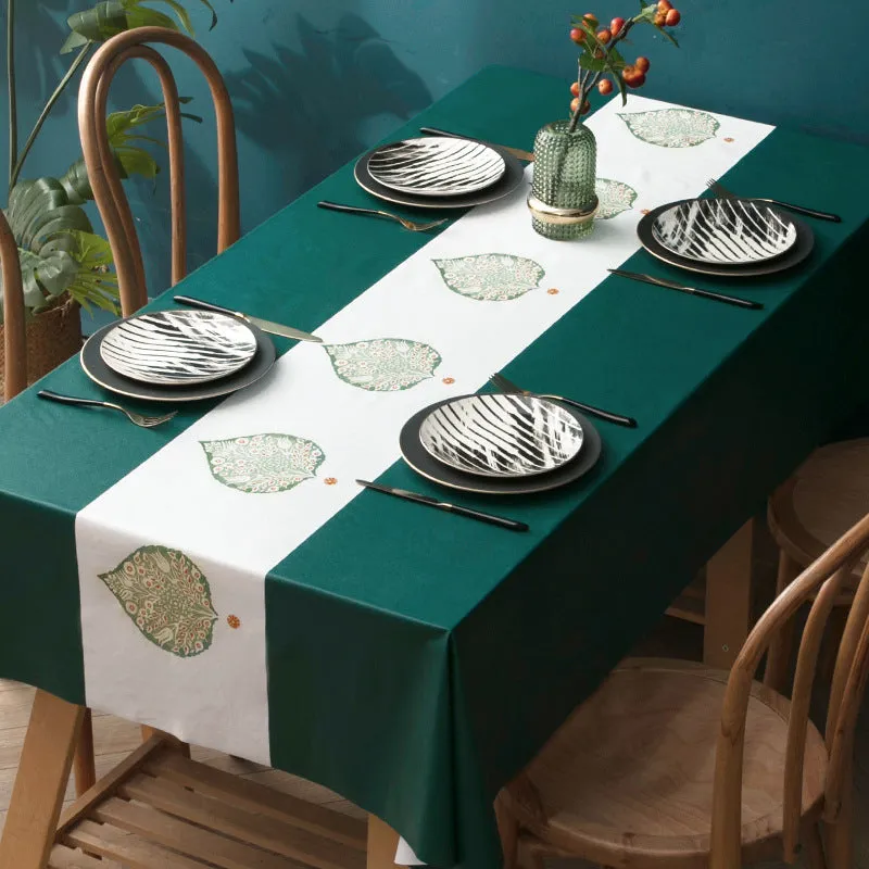 Holiday Night Restaurant PVC Waterproof Tablecloth Oil-Proof