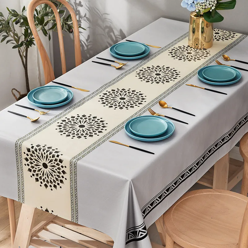 Holiday Night Restaurant PVC Waterproof Tablecloth Oil-Proof