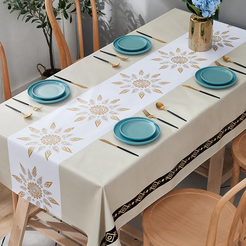 Holiday Night Restaurant PVC Waterproof Tablecloth Oil-Proof