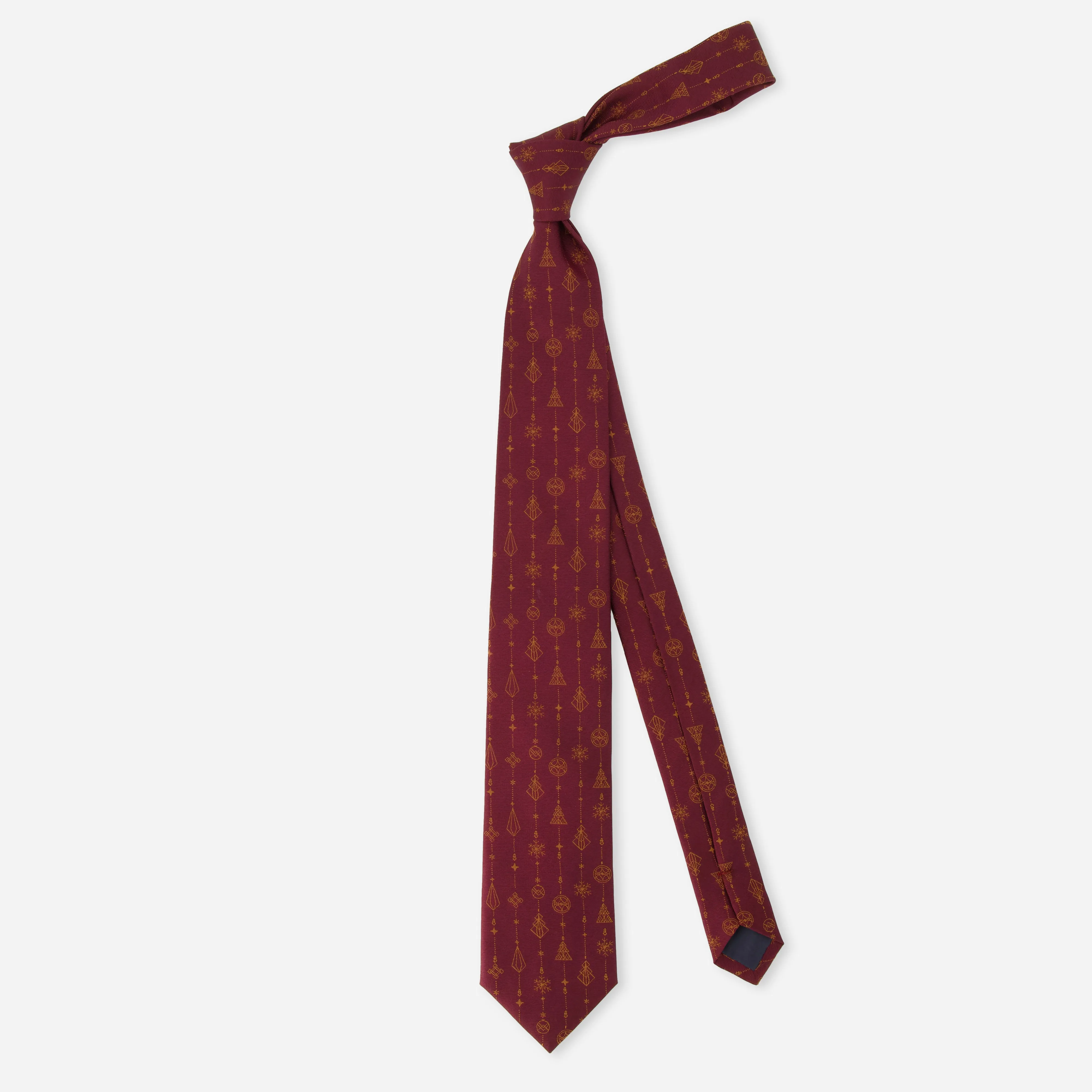 Holiday Ornaments Burgundy Tie