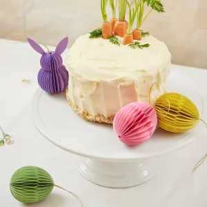 Honeycomb Paper Easter Egg Ornament Set