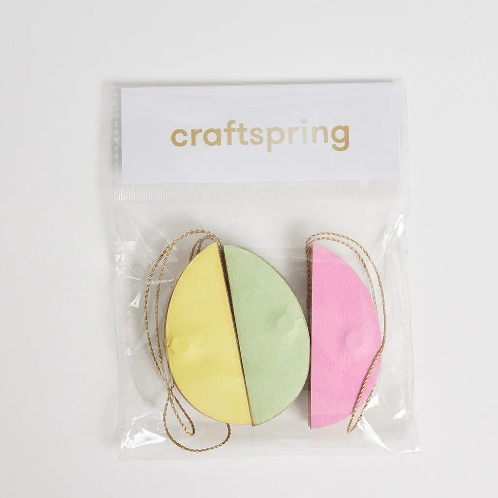 Honeycomb Paper Easter Egg Ornament Set
