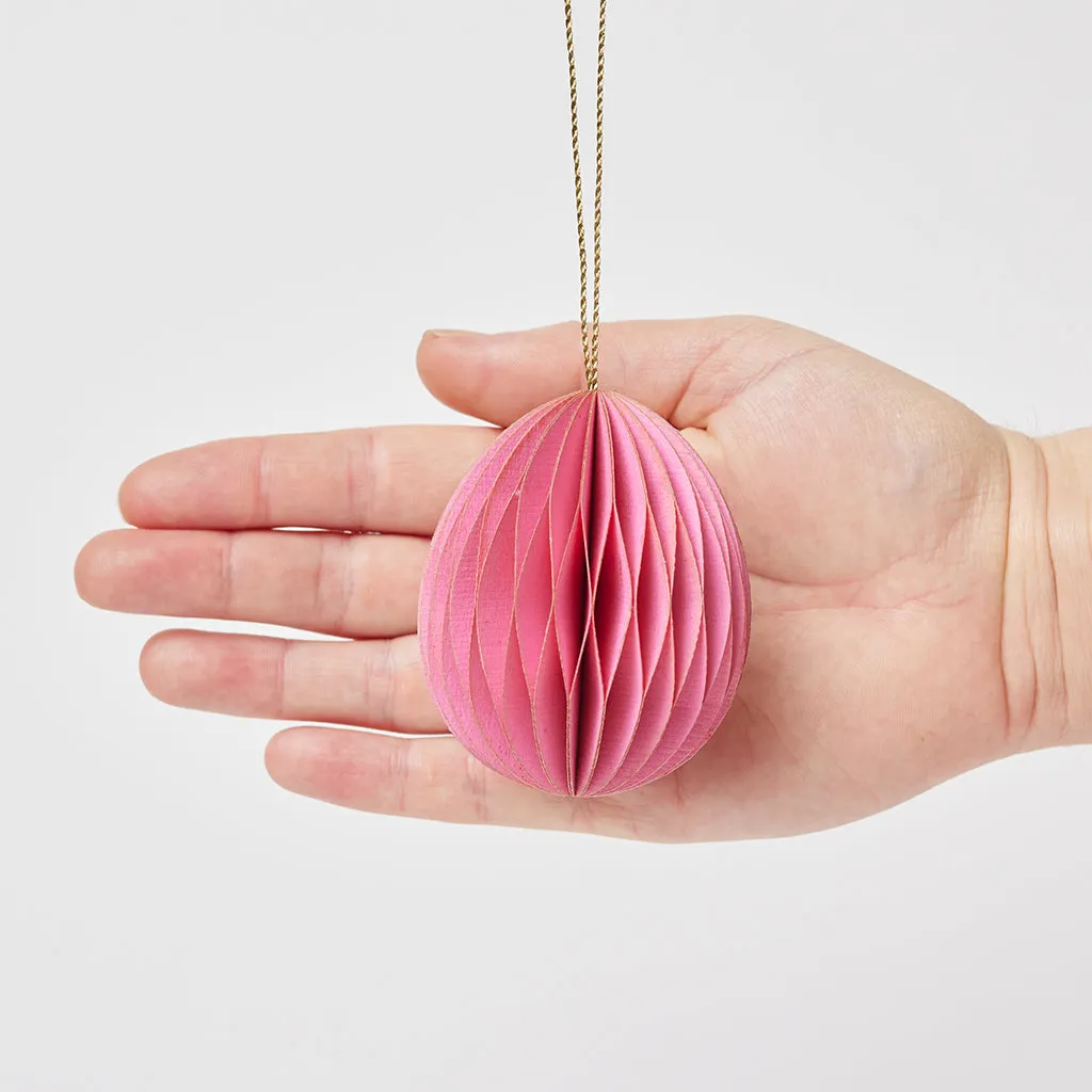 Honeycomb Paper Easter Egg Ornament Set