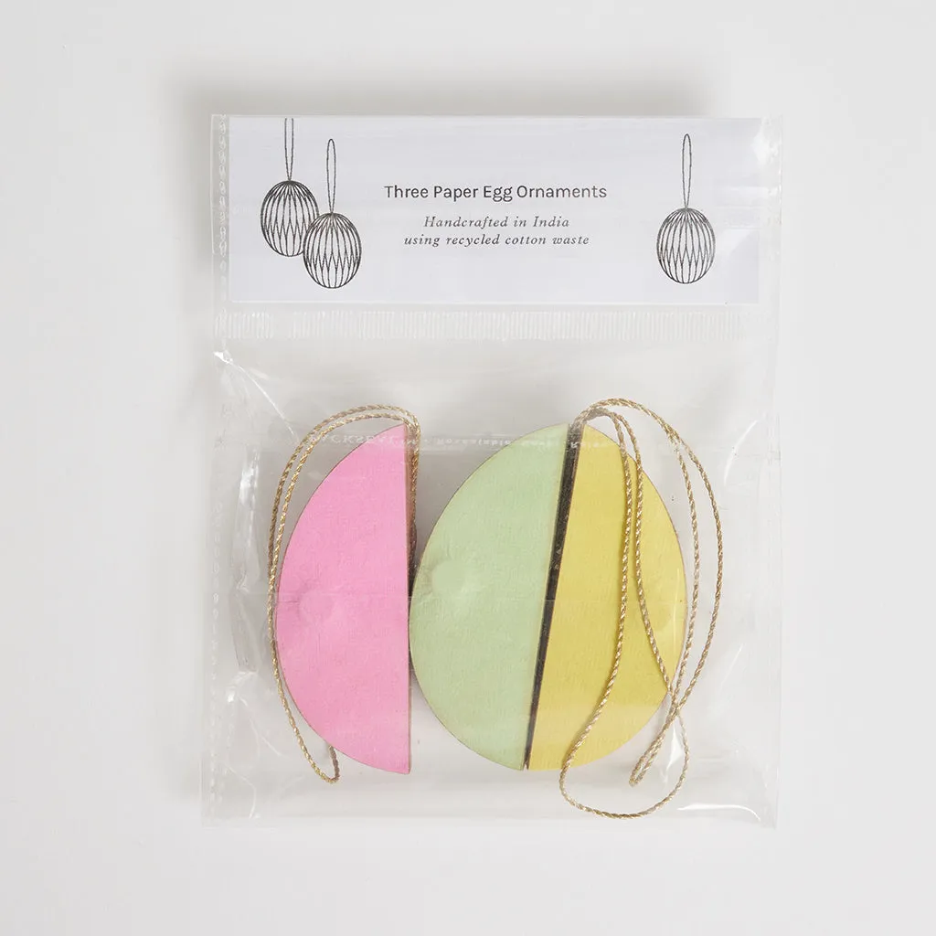 Honeycomb Paper Easter Egg Ornament Set