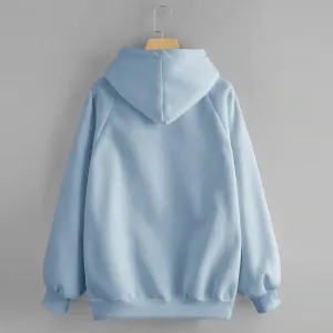 Hoodies for Women Pullover Basic Solid Long Sleeve Crewneck Sweatshirts for Teens Girls Oversized Hooded Tops