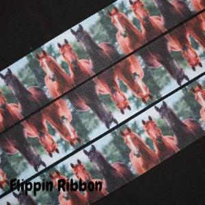 Horse Ribbon - 1 1/2 inch Printed Grosgrain