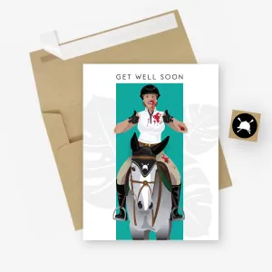 Hunt Seat Paper Co. - Get Well Soon Equestrian Horse Greeting Card