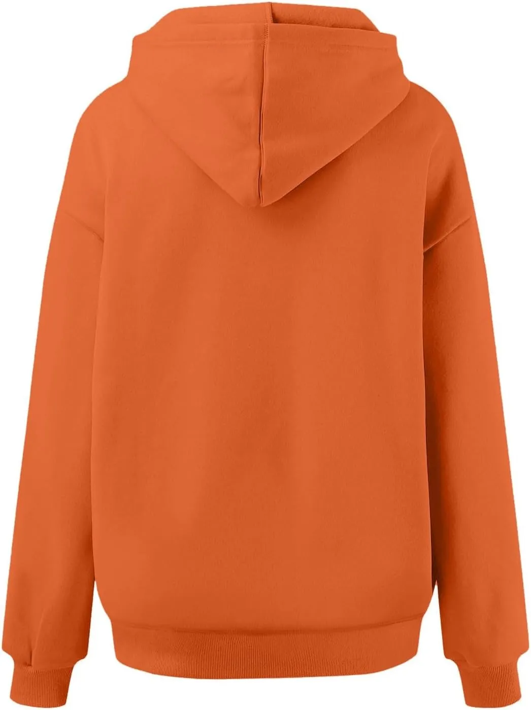 iLH Womens Pullover Hooded Sweatshirts Solid Color Kangaroo Pocket Hoodies For Women Fall Streetwear Leisure Sweatshirts