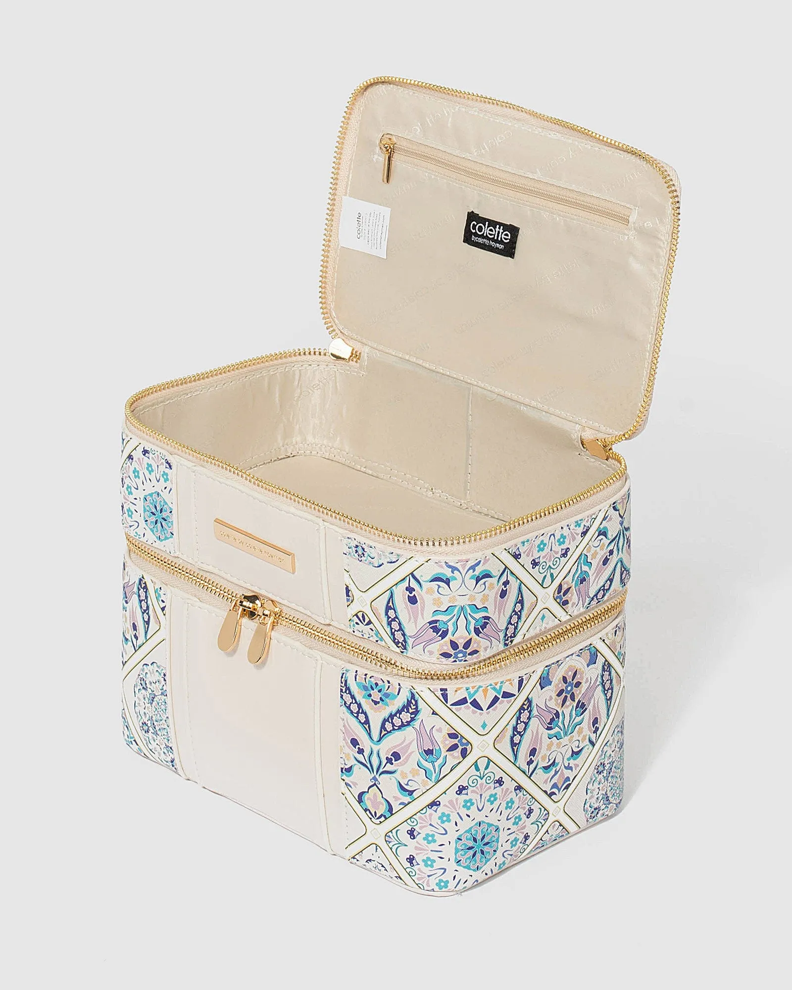 Ivory Summer Double Cosmetic Case