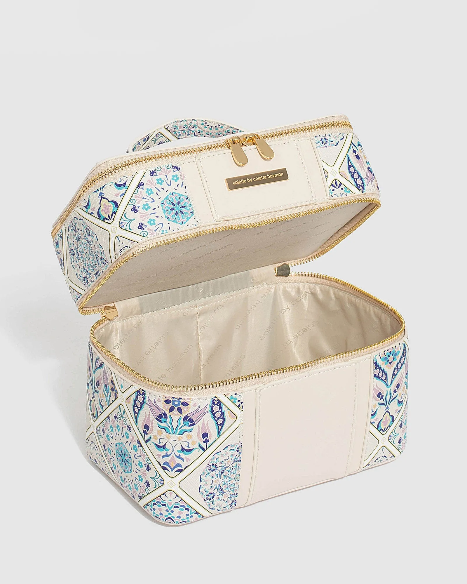 Ivory Summer Double Cosmetic Case