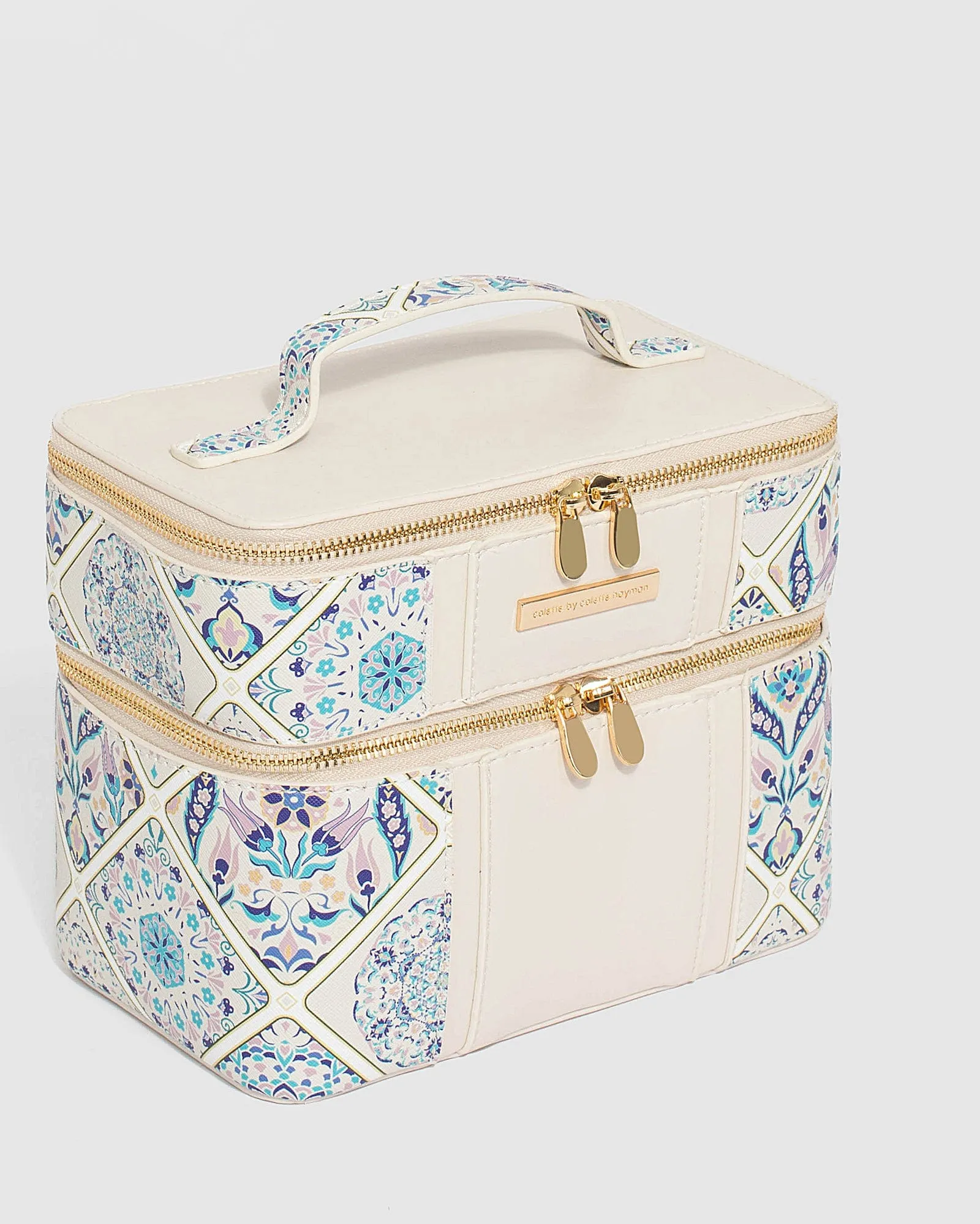 Ivory Summer Double Cosmetic Case