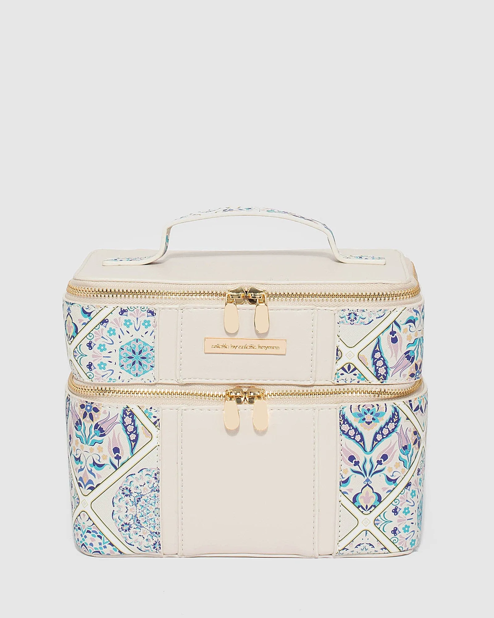 Ivory Summer Double Cosmetic Case