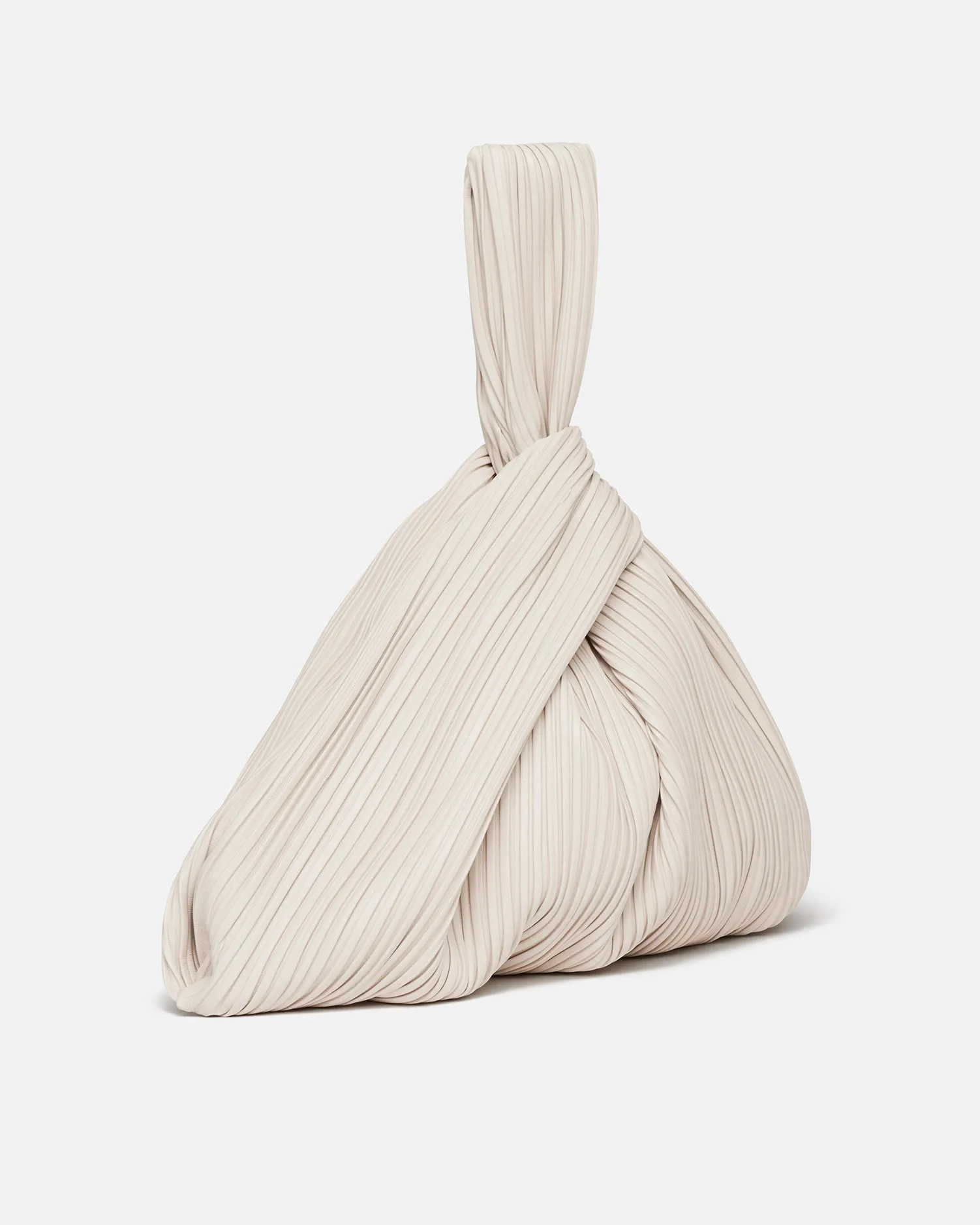 Jen Large -  Pleated Alt-Leather Bag - White