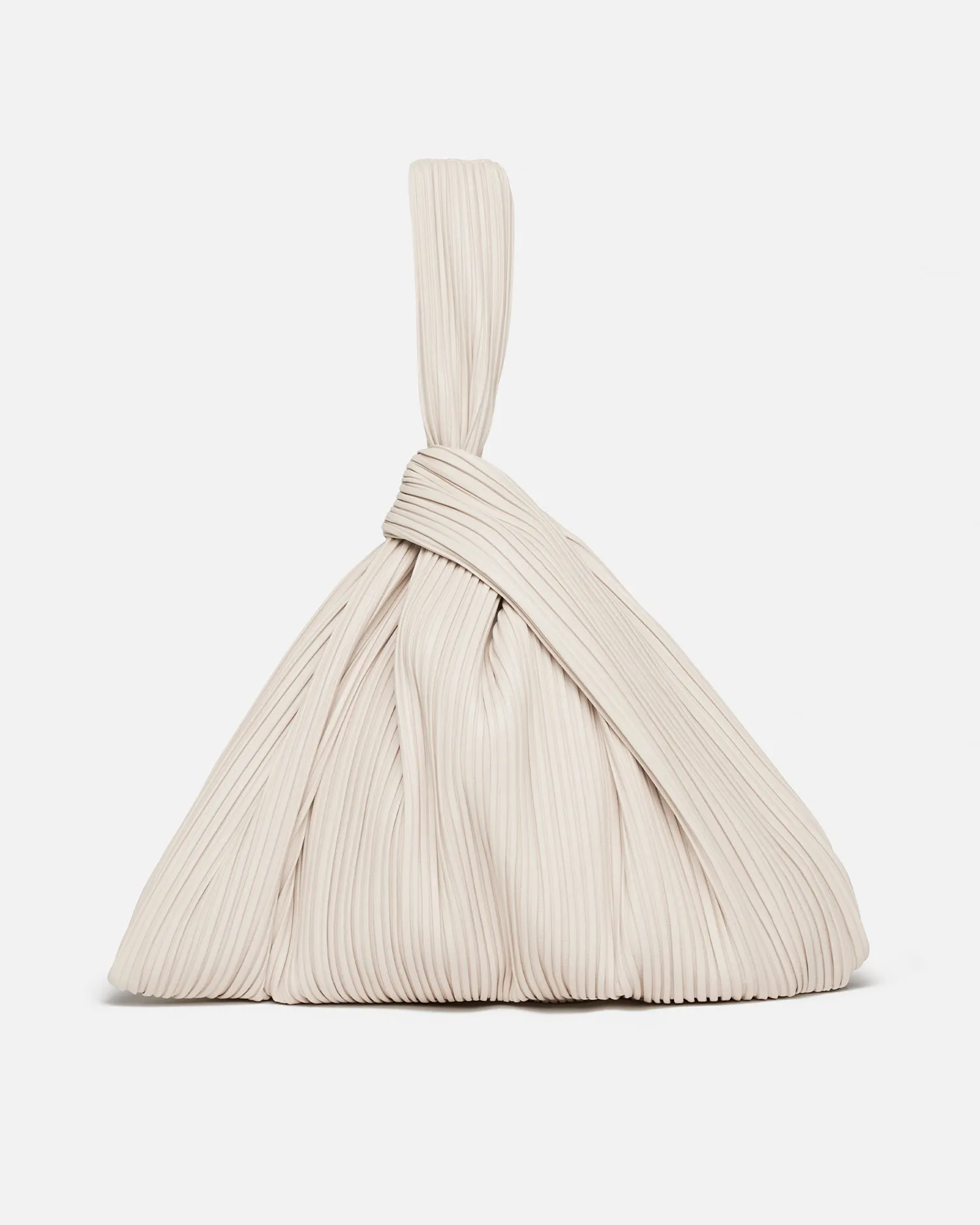 Jen Large -  Pleated Alt-Leather Bag - White