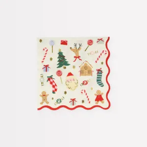 Jolly Christmas Beverage Napkins | 16 ct.