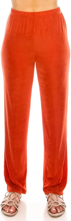 Jostar Women's Elastic Waist Pants  Pull On Acetate Non Iron Stretch Straight Leg Relaxed Fit Basic Trouser