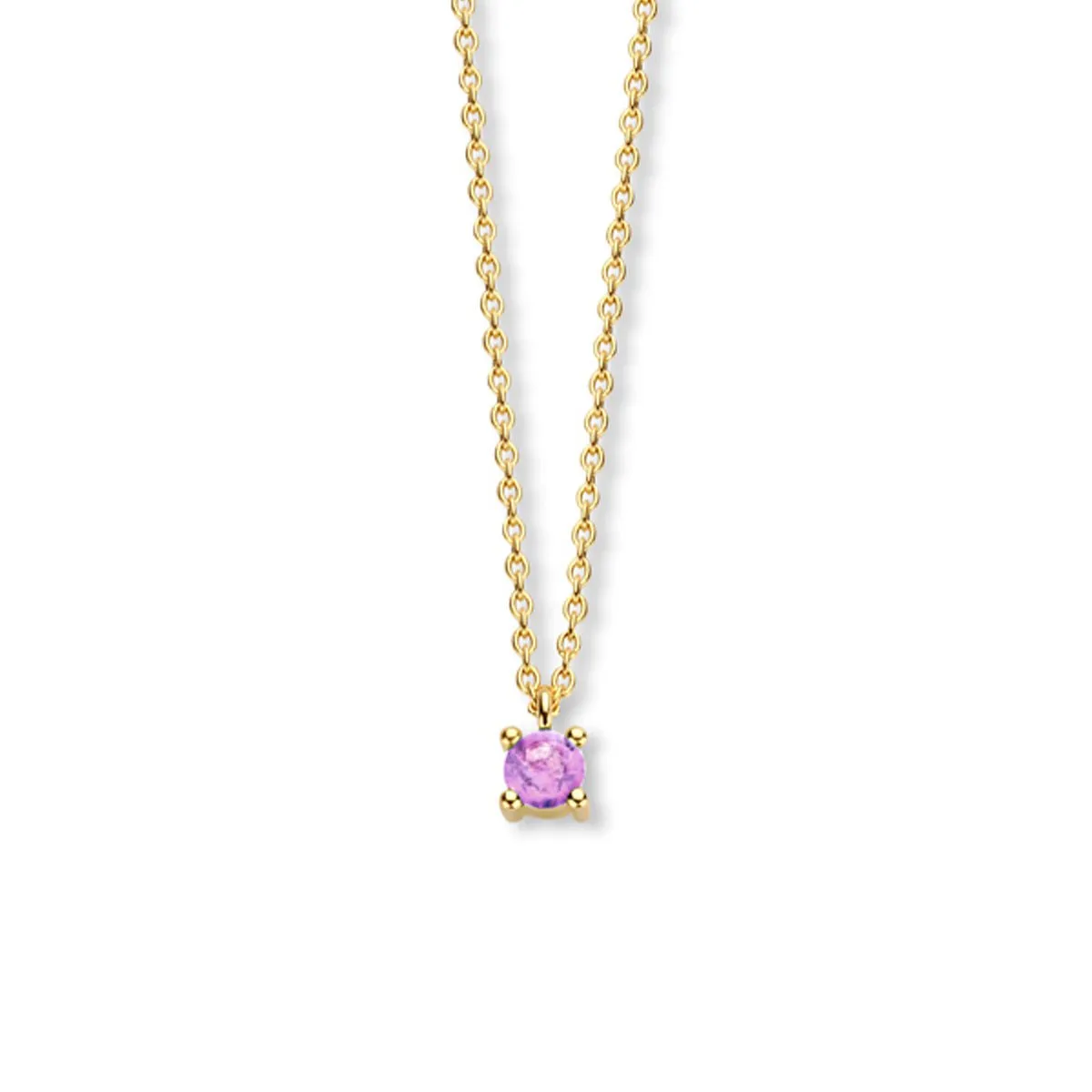 June Birthstone Necklace 14K Yellow Gold