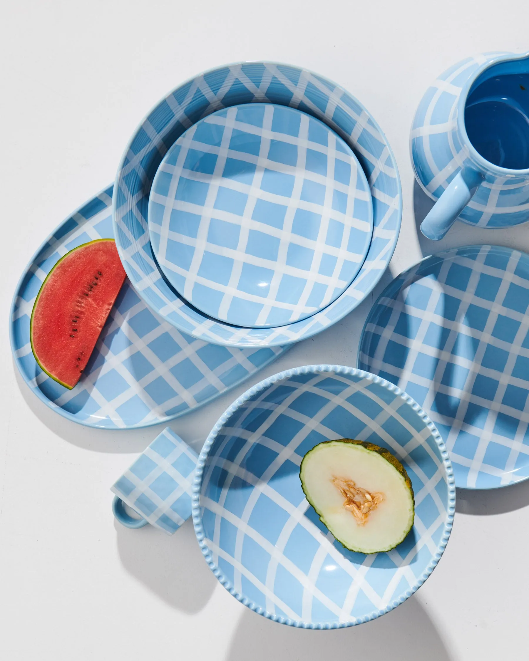 Kip & Co Blue Bird Tartan Salad Bowl