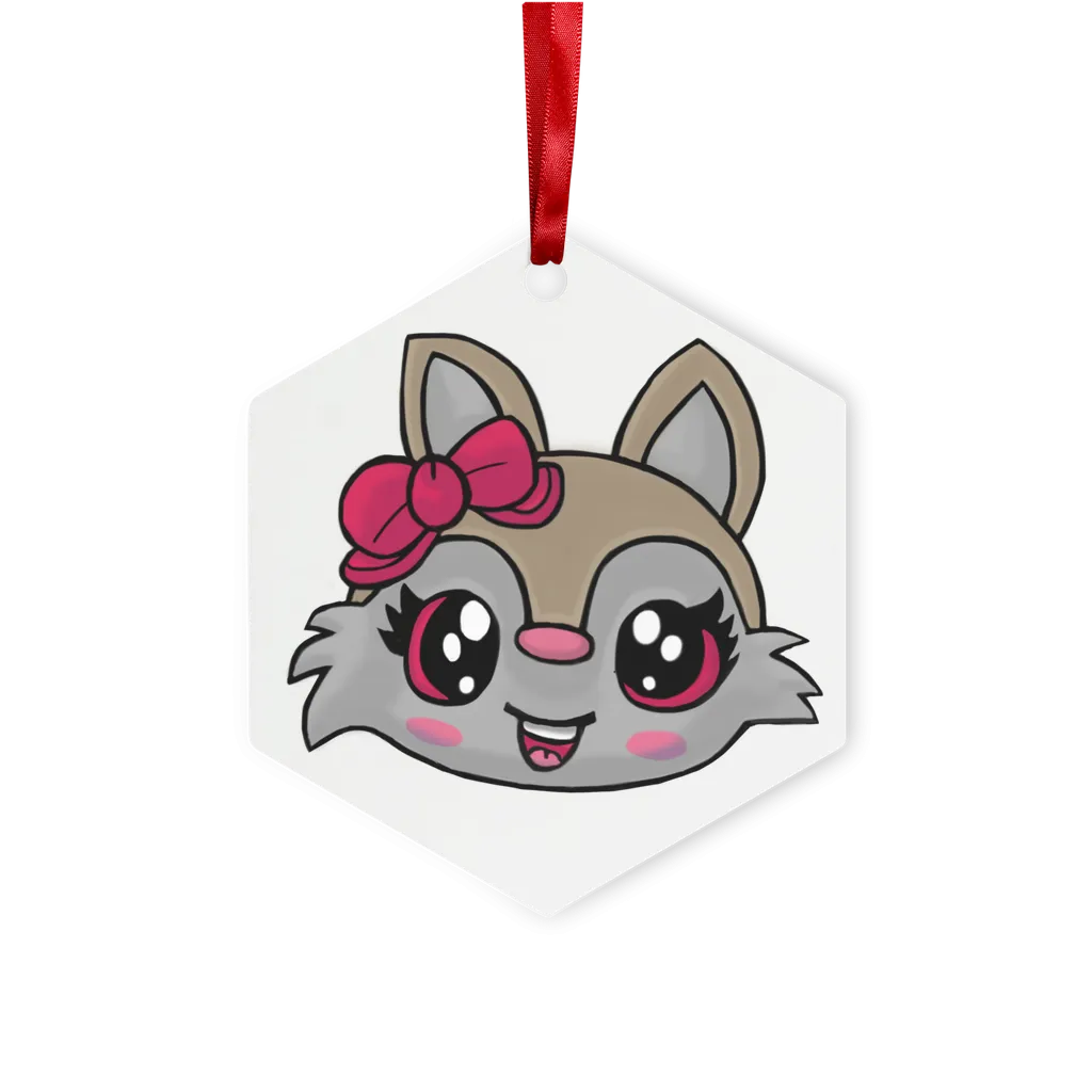 Kitty Face Metal Hanging Ornament