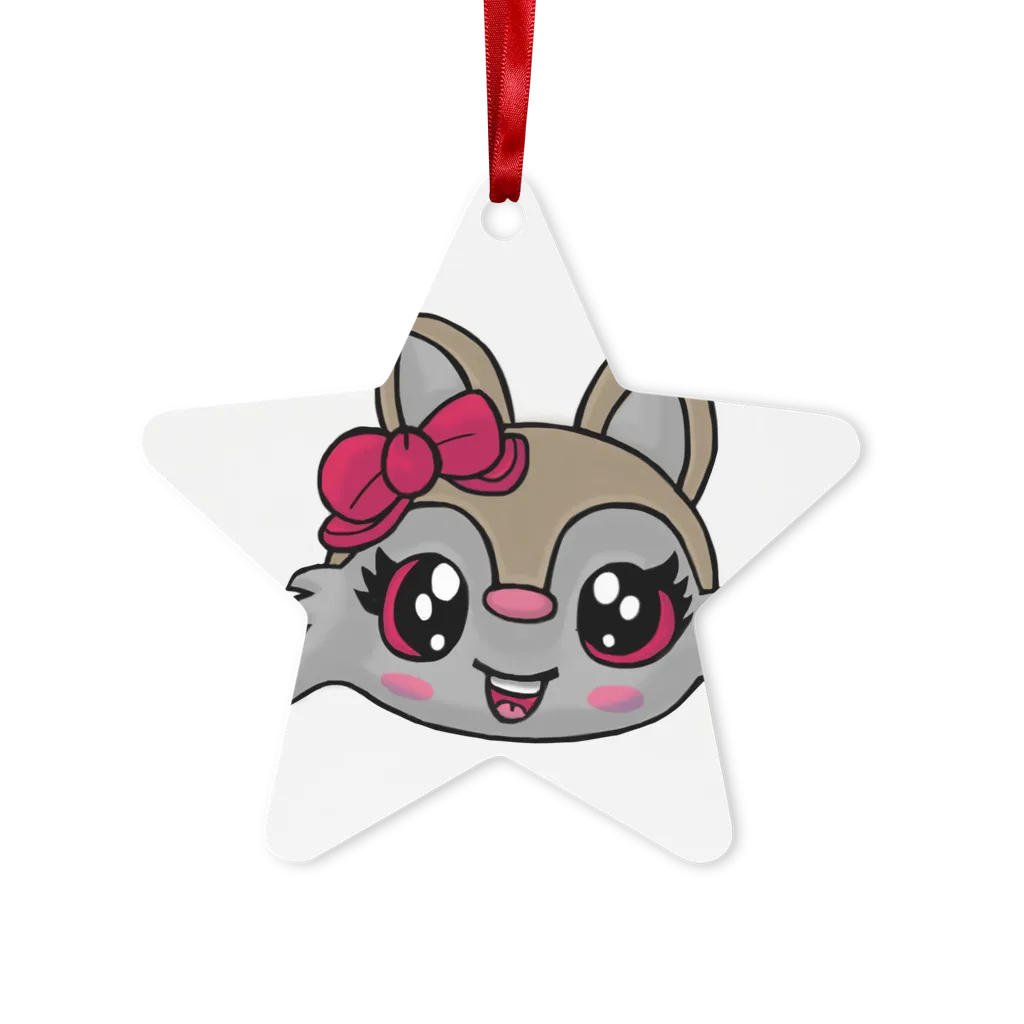 Kitty Face Metal Hanging Ornament