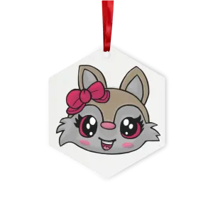 Kitty Face Metal Hanging Ornament