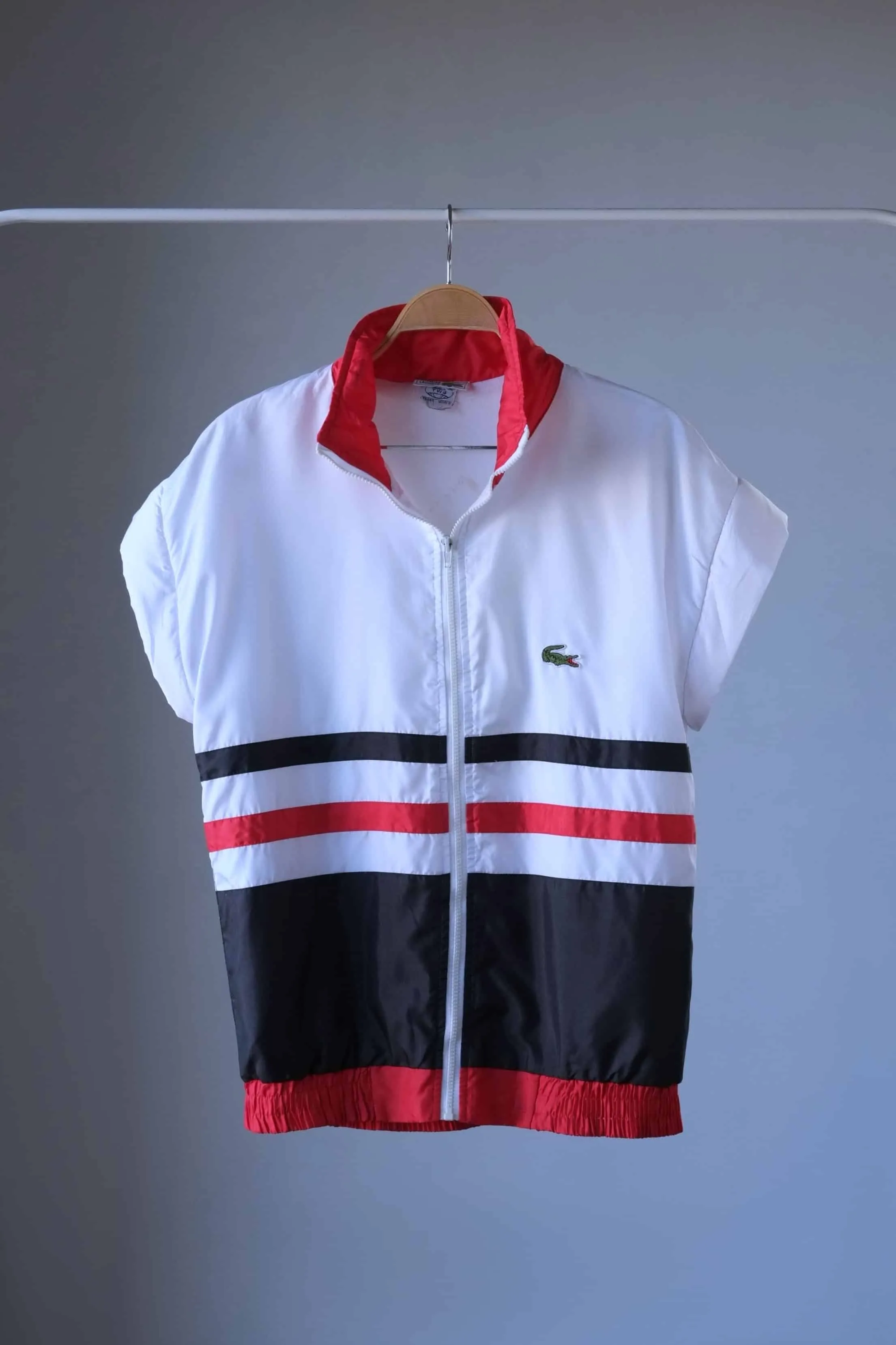 LACOSTE Vintage Track Jacket – Detachable Sleeve Windbreaker