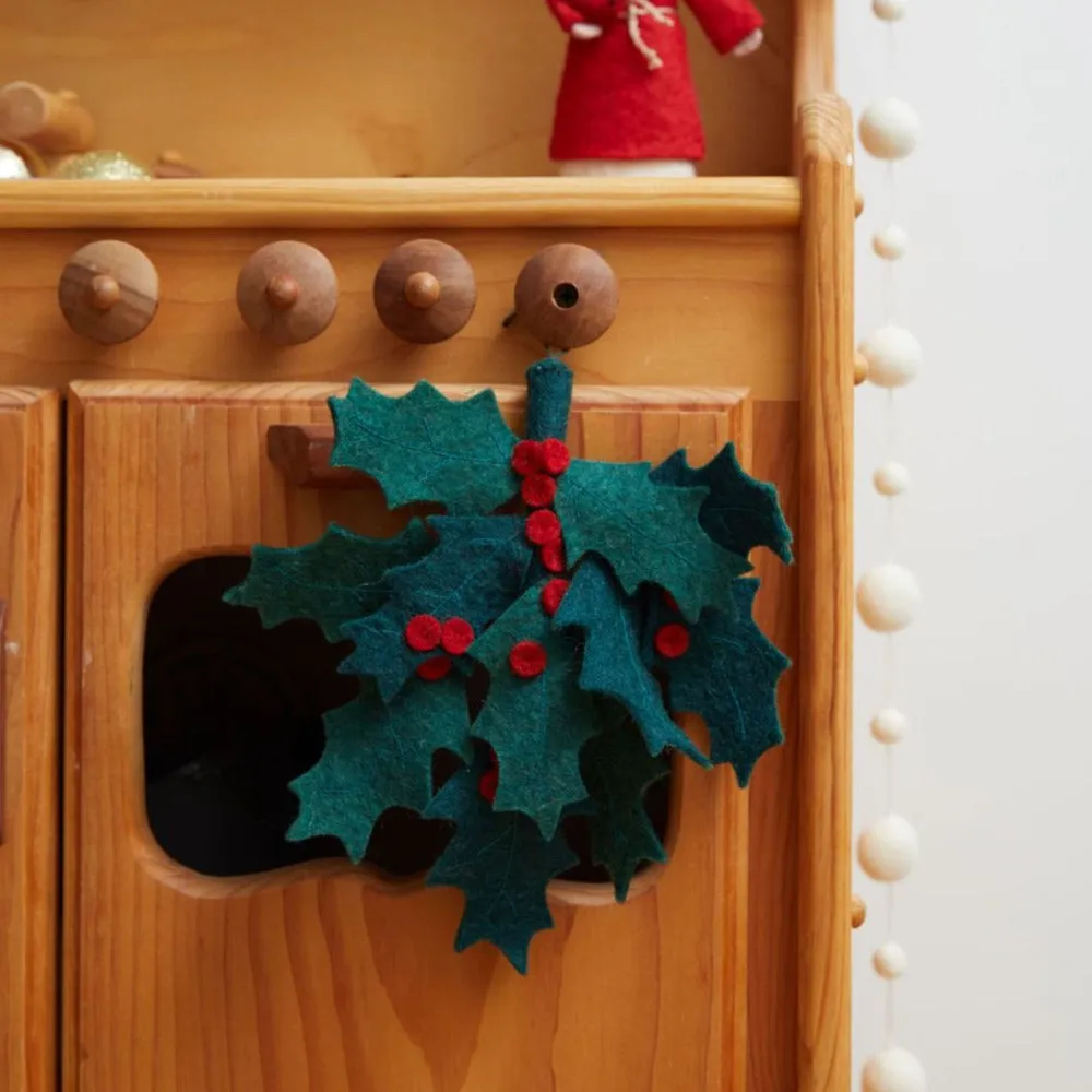 Large Festive Holly Ornament