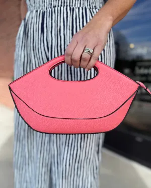 Laurel Satchel Bag in Coral Pink