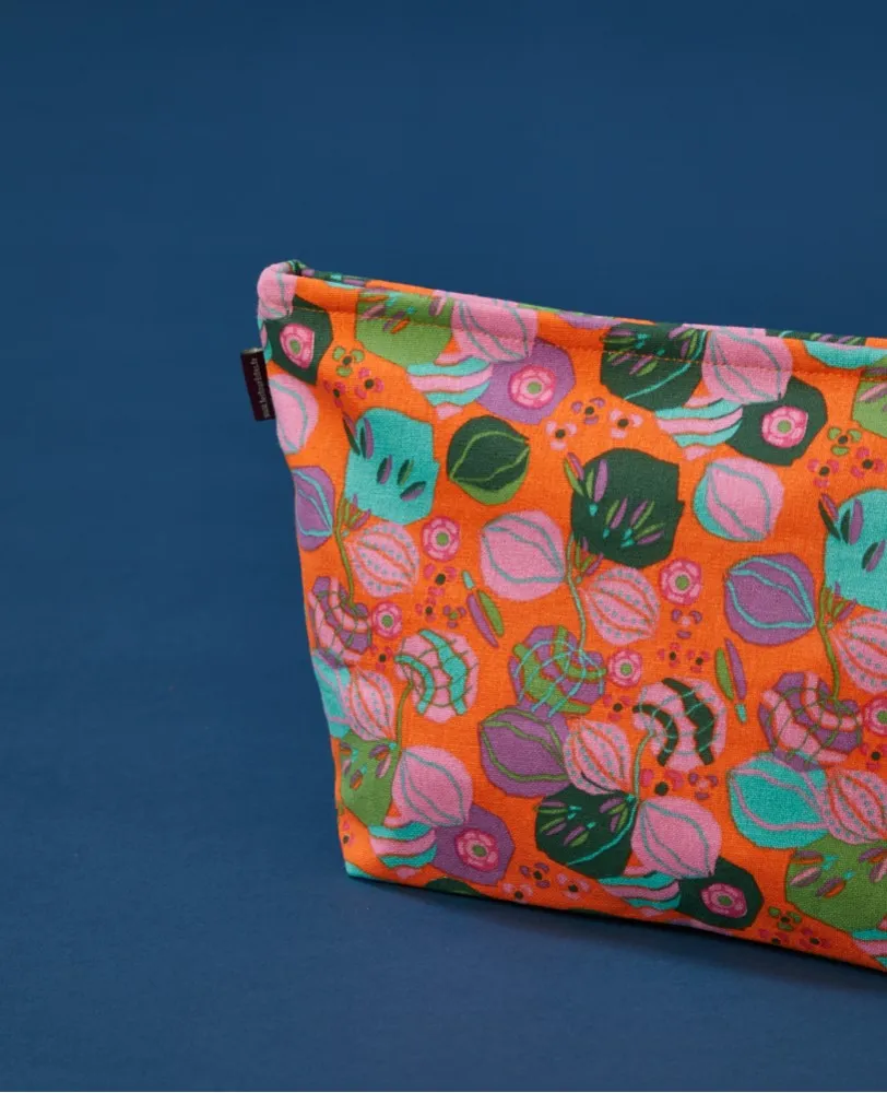Les Touristes Cotton Washbag - XL - Bloom Orange