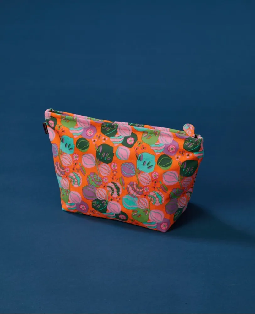 Les Touristes Cotton Washbag - XL - Bloom Orange