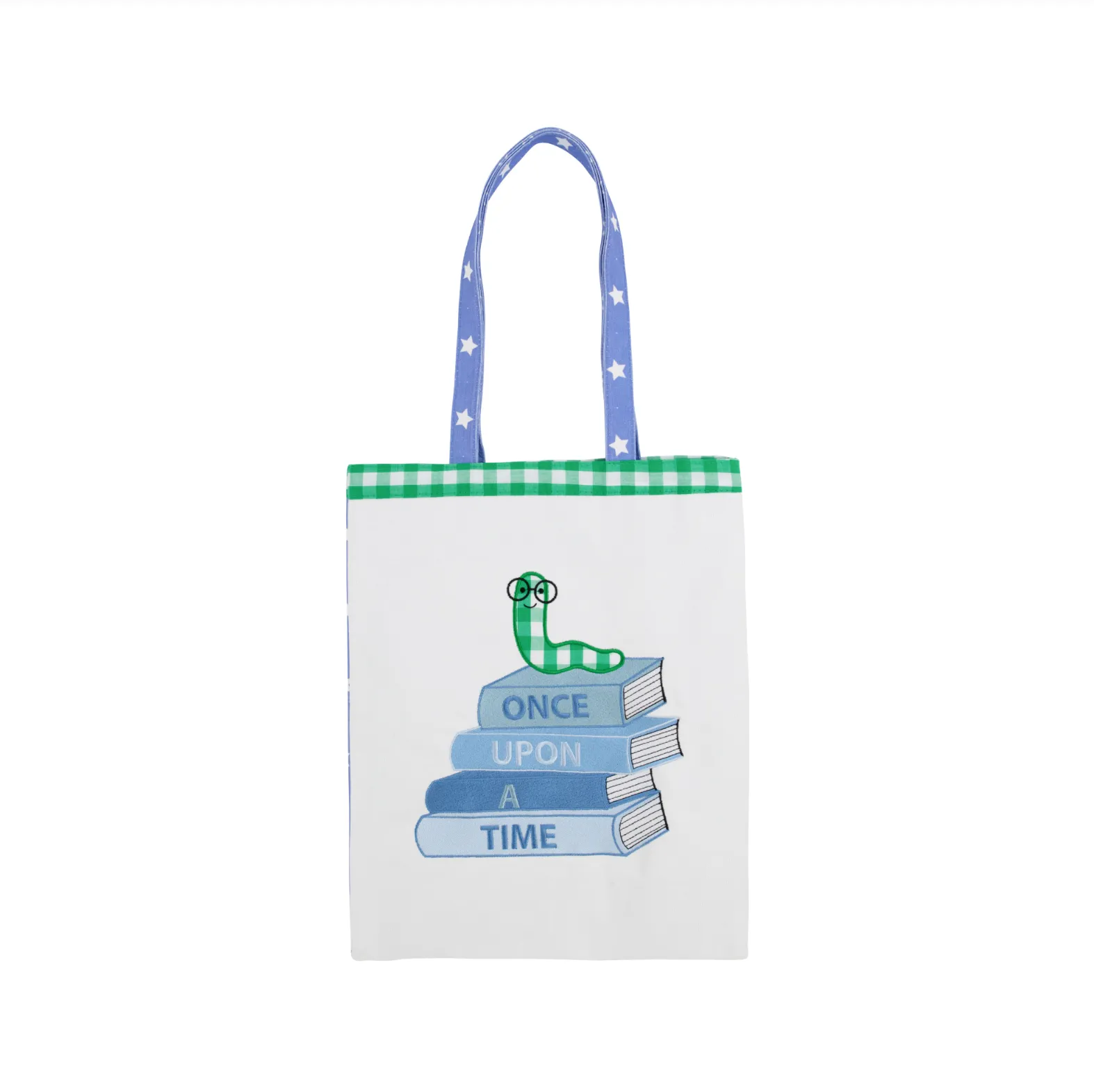 Library Bound Bag Palmetto Pearl/Kiawah Kelly Green Gingham/North Sea Stars