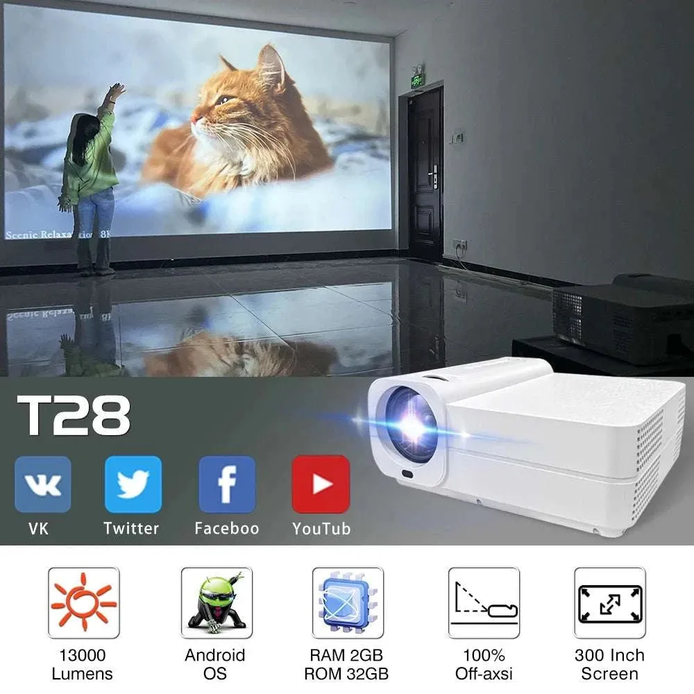 Light Unicorn T28 HD 13000 Lumens Projector