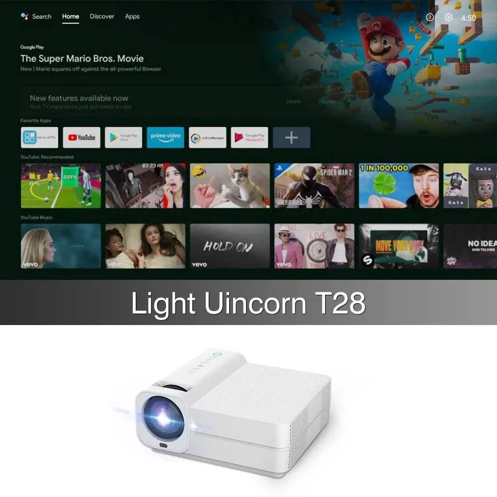 Light Unicorn T28 HD 13000 Lumens Projector