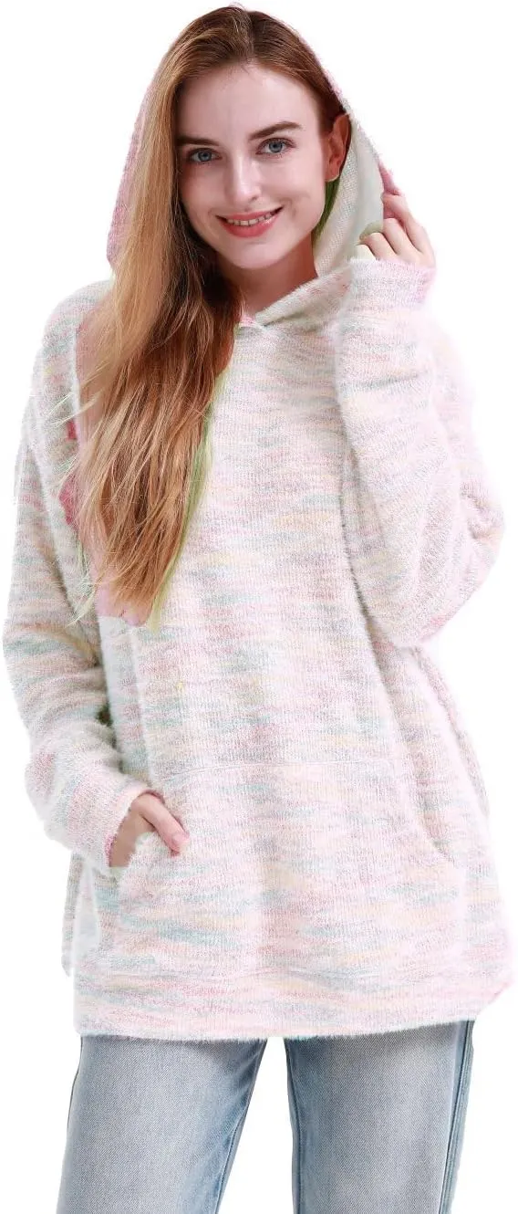MAGICMK Womens Oversized Hoodies Sweatshirts Colourful plus Size Fall Long Sleeve Sweaters tops