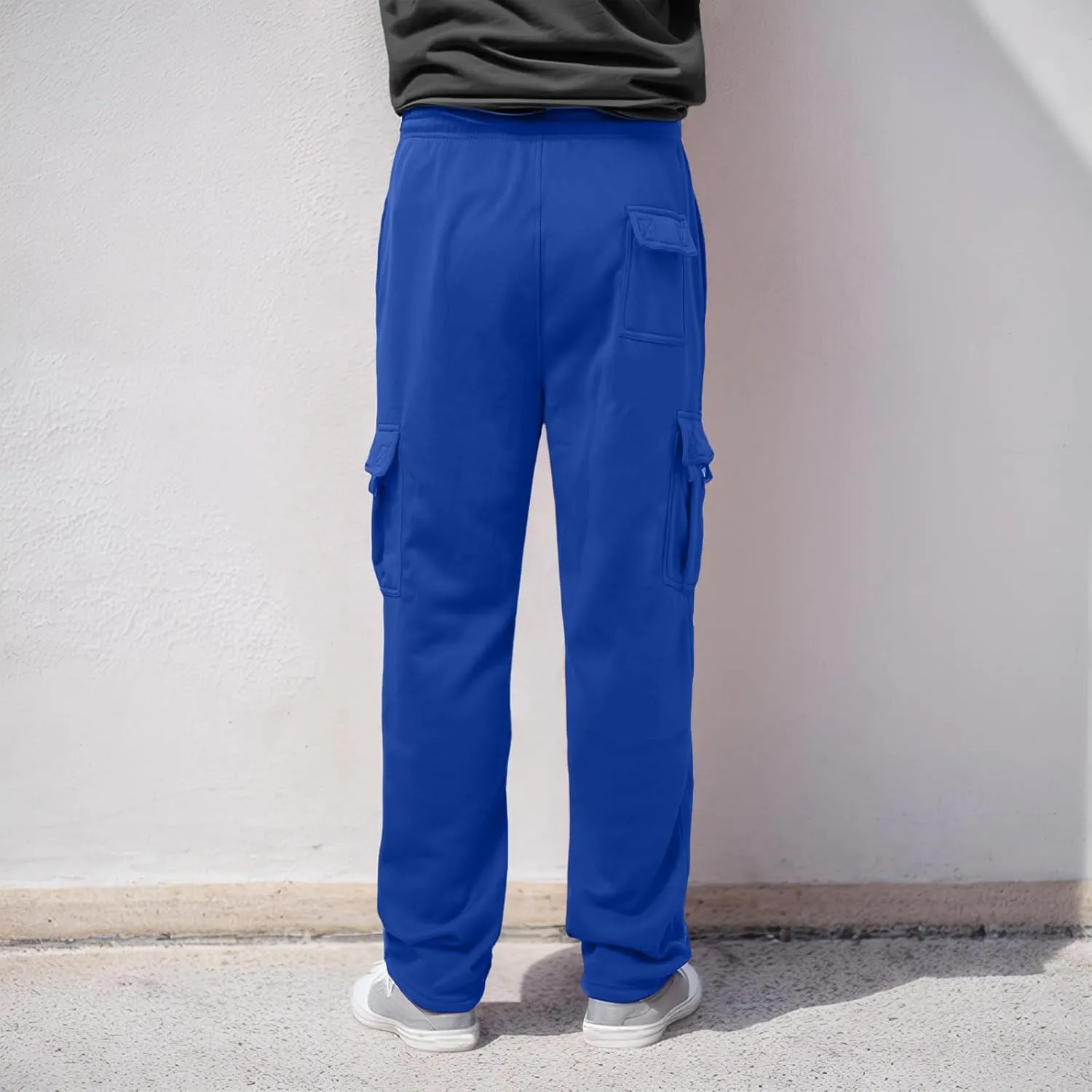 Male Fashion Fitness Trousers Loose Fit Hiking Joggers Outdoor Wearing Pants with Pockets Overalls Gym Sweatpants