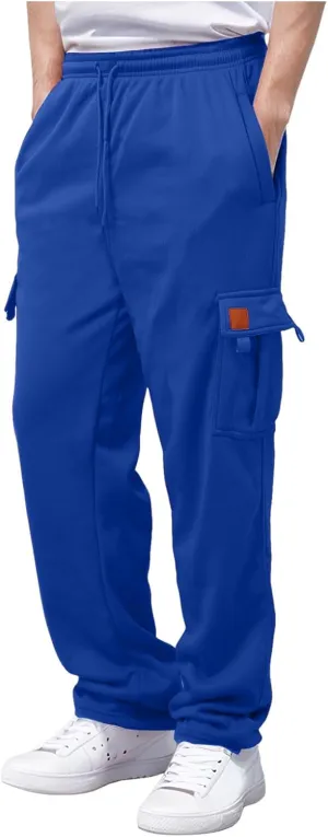 Male Fashion Fitness Trousers Loose Fit Hiking Joggers Outdoor Wearing Pants with Pockets Overalls Sweatpants