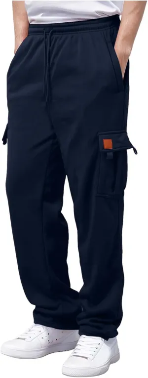 Male Fashion Fitness Trousers Loose Fit Hiking Joggers Outdoor Wearing Pants with Pockets Overalls Sweatpants