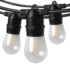 Mazam 50M LED Festoon Lights String Light Waterproof Wedding Party Outdoor
