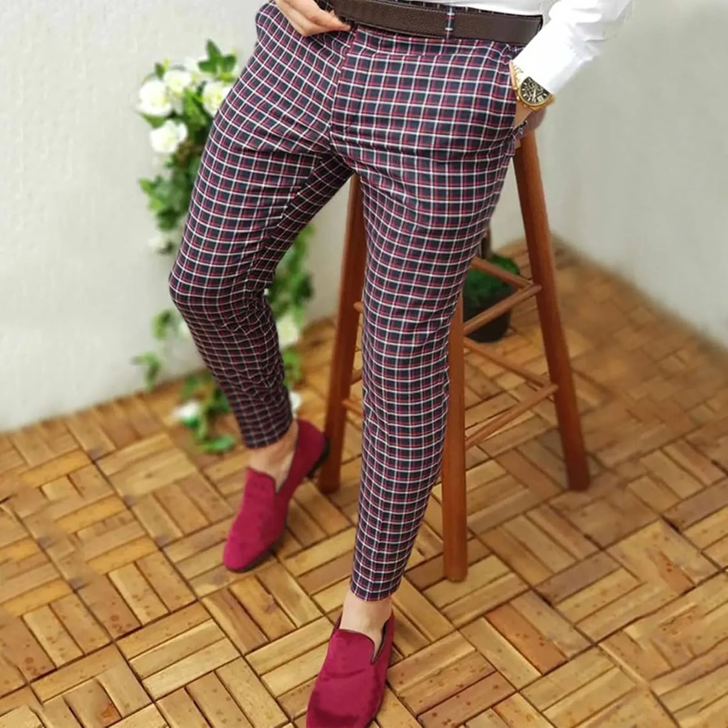 Men Slim Casual Pants Mens Relaxed fit Work Pants White Straight Leg Pants for Men Hiking Pants for Men Slim fit