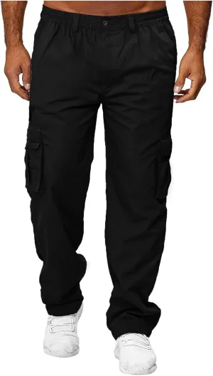 Mens Autumn and Winter High Street Fashion Loose Pants Active Outdoor Sports Joggers Hiking Sweatpants Overalls
