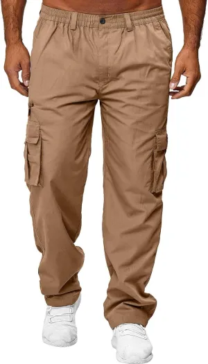 Mens Autumn and Winter High Street Fashion Loose Pants Active Outdoor Sports Joggers Hiking Sweatpants Overalls