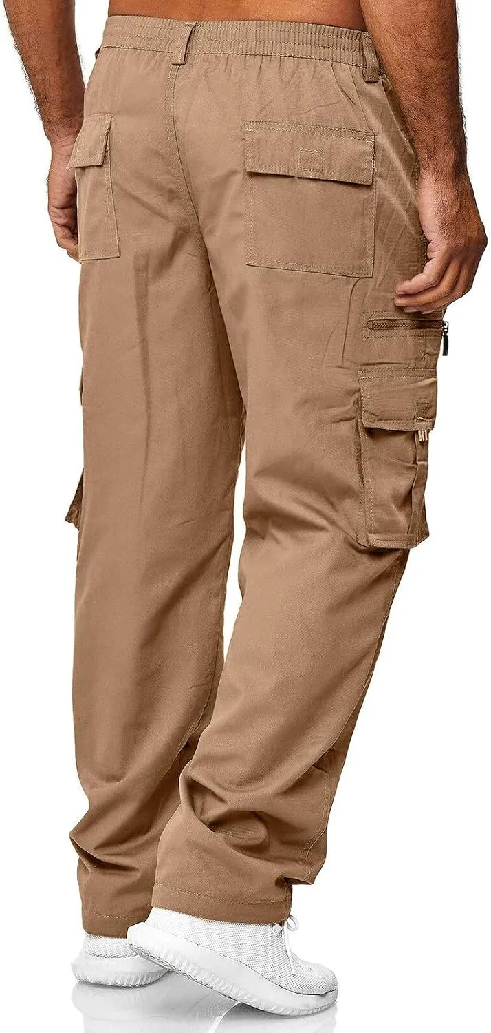 Mens Autumn and Winter High Street Fashion Loose Pants Active Outdoor Sports Joggers Hiking Sweatpants Overalls