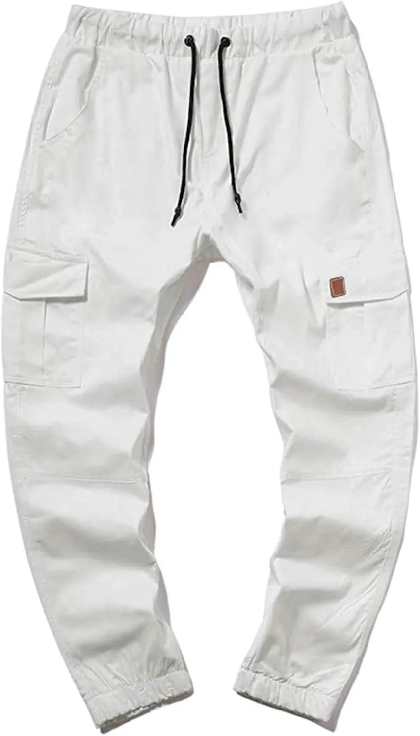 Mens Cargo Pants Big and Tall Chino Work Pants for Men Baggy Sweatpants Mens Pants Expandable Waist Relaxed fit
