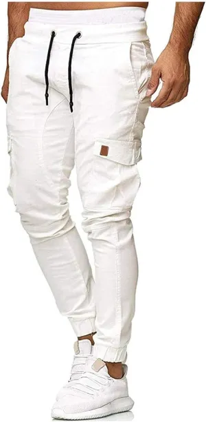 Mens Cargo Pants Big and Tall Chino Work Pants for Men Baggy Sweatpants Mens Pants Expandable Waist Relaxed fit